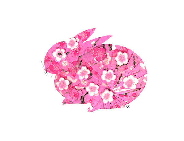 Becca Belle Pink Bunny Notecard