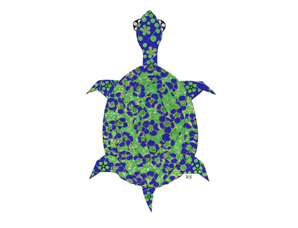 Blue Poppy Long Life Turtle Notecard
