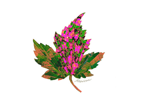 Magenta Maple Notecard