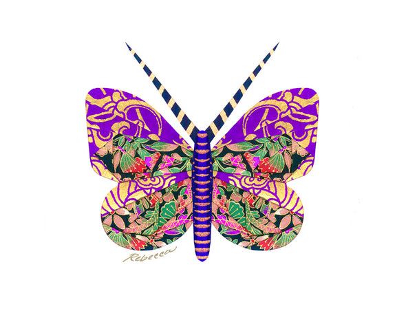 Mardi Gras Butterfly Notecard