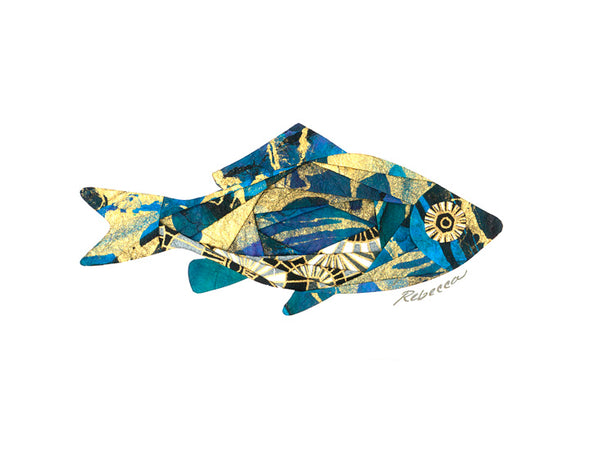 Nantucket Blue Fish Notecard