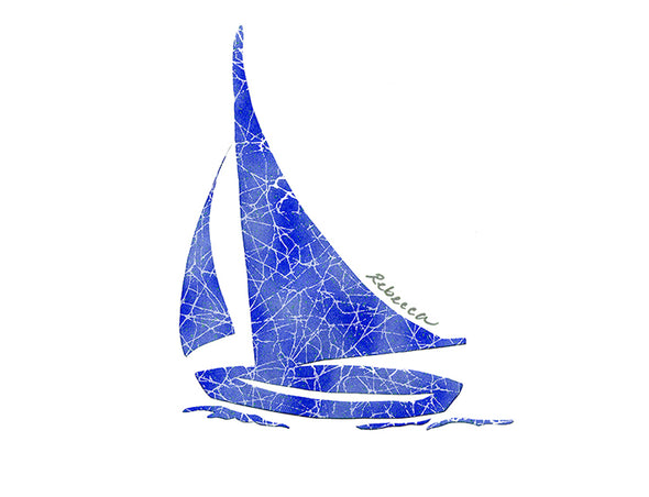 Royal Blue Nike Sailboat Notecard