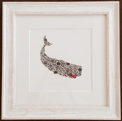 Floral Whale Framed Print