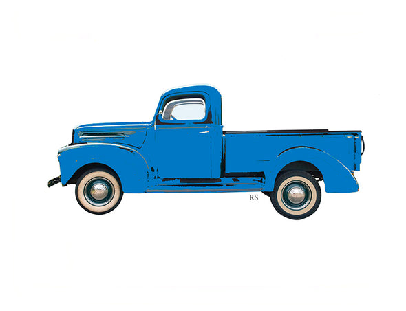 Blue Vintage Truck Notecard