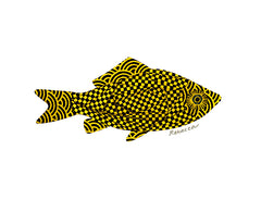 Japanese Checkered Fish Notecard