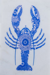 Blue Lobster Marble Trivet
