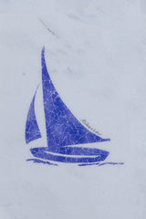 Blue Nike Sailboat Marble Trivet
