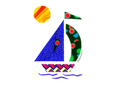 Whimsy Sailboat Notecard