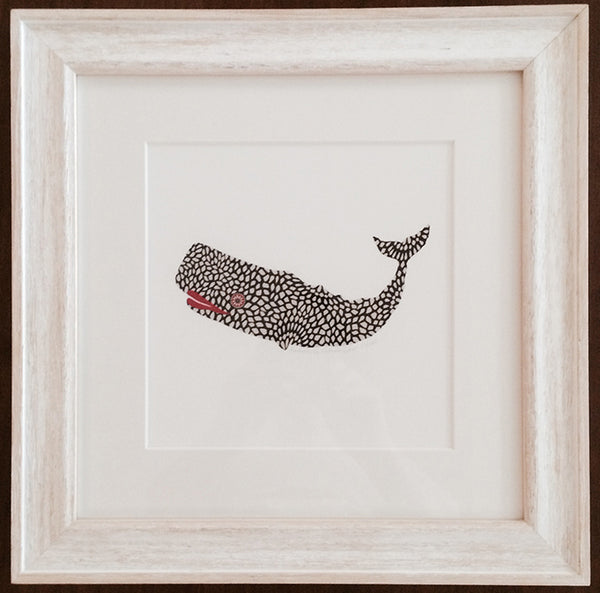 Pebbled Whale Framed Print